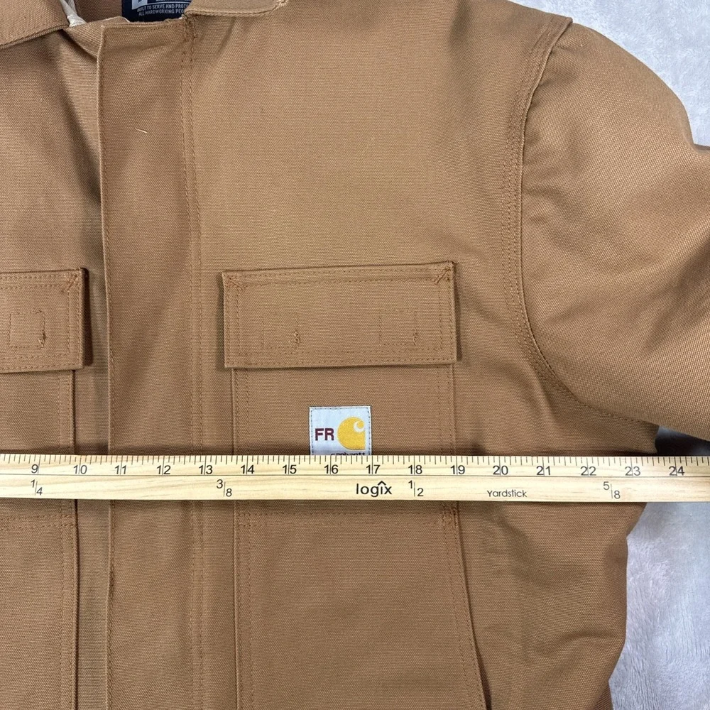 Carhartt Men Loose fit Duck Insulated Traditional FR Quick Coat Brown Med $269